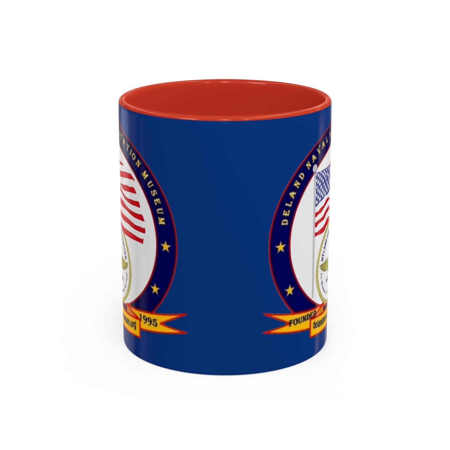 DeLand Naval Air Station Museum Blue Accent Mug by theGreenDragonTavern.shop