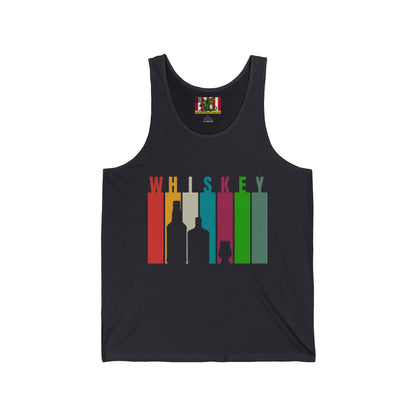 Whiskey spelled with an 'e' Unisex Jersey Tank Top by theGreenDragonTavern.shop