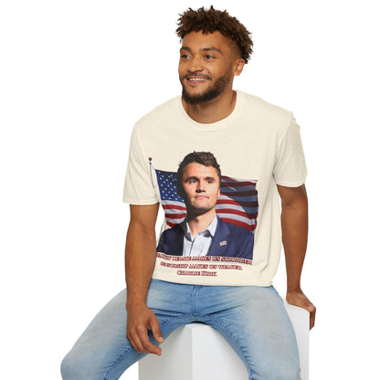 Charlie Kirk, Healthy Debate Light colors Unisex T-Shirt by theGreenDragonTavern.shop