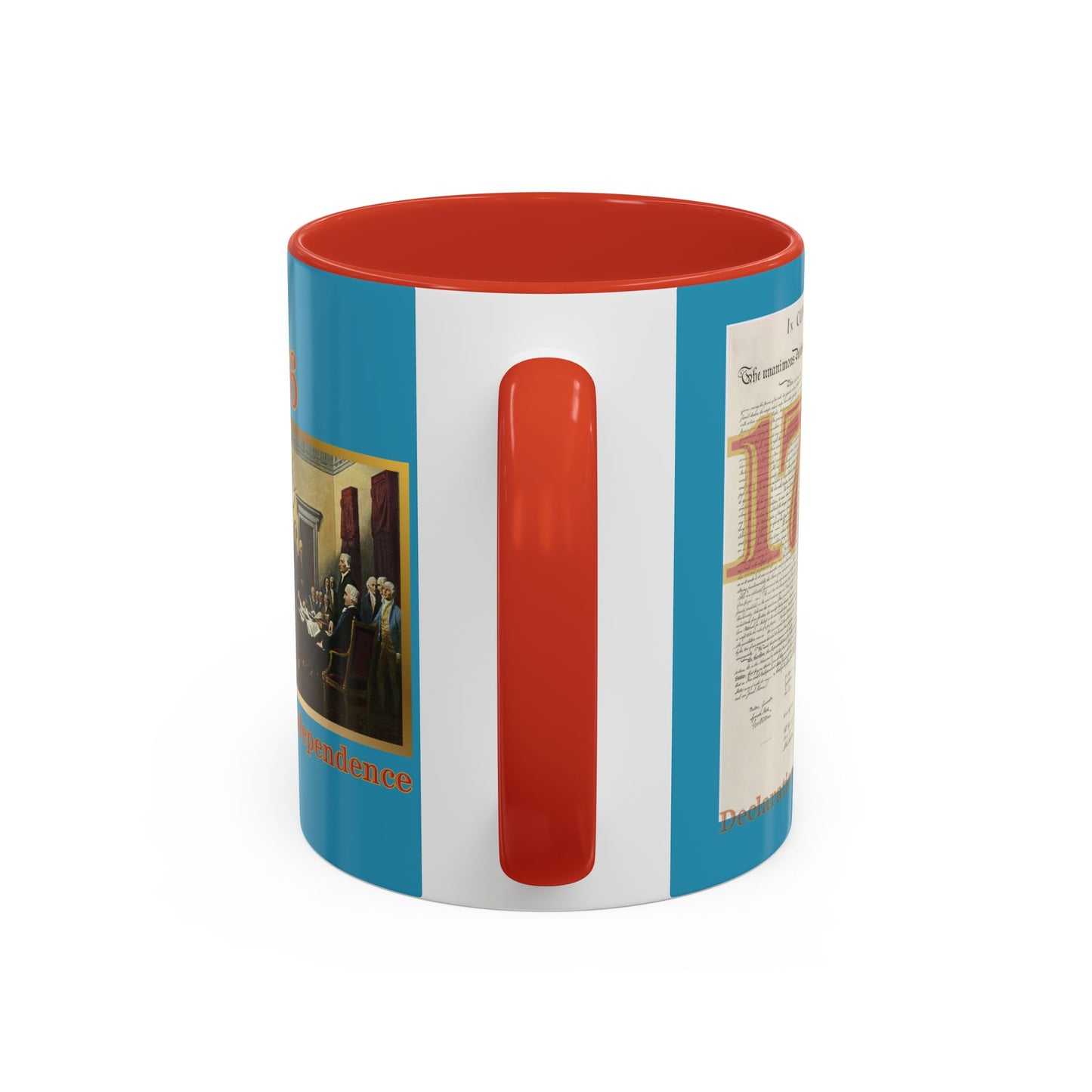 Declaration of Independence Turquoise Accent Mug by theGreenDragonTavern.shop