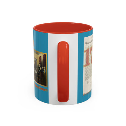 Declaration of Independence Turquoise Accent Mug by theGreenDragonTavern.shop