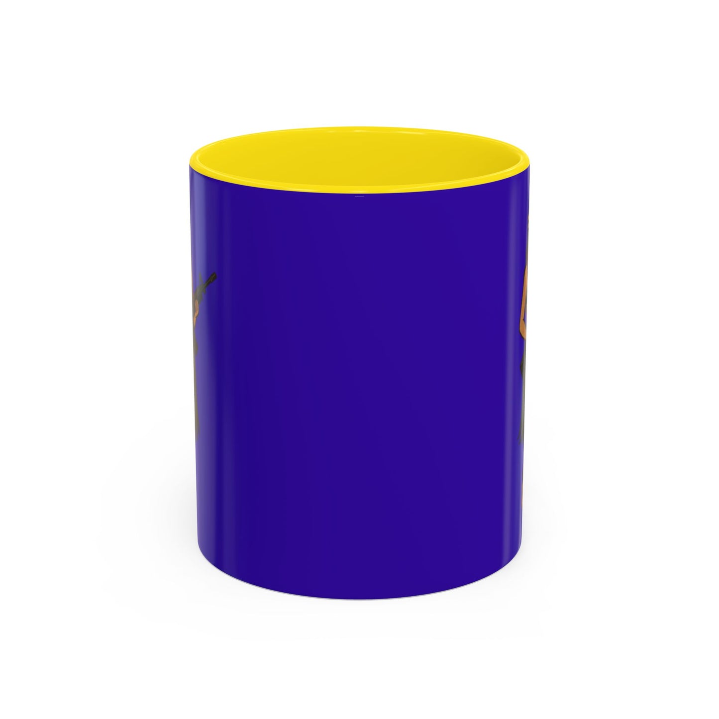 Hula Girl Packin' Heat Dark Purple Accent Mug by theGreenDragonTavern.shop