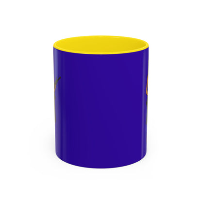 Hula Girl Packin' Heat Dark Purple Accent Mug by theGreenDragonTavern.shop