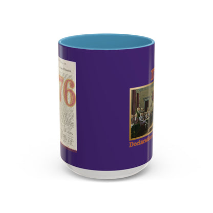 Declaration of Independence Dark Purple Accent Mug by theGreenDragonTavern.shop