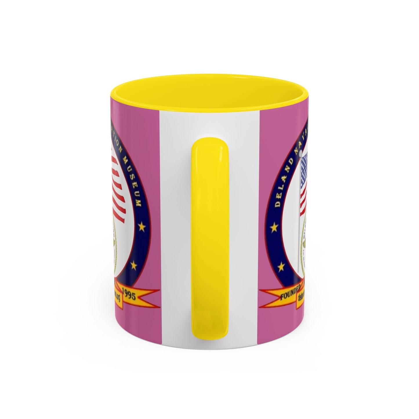 DeLand Naval Air Station Museum Pink Accent Mug by theGreenDragonTavern.shop