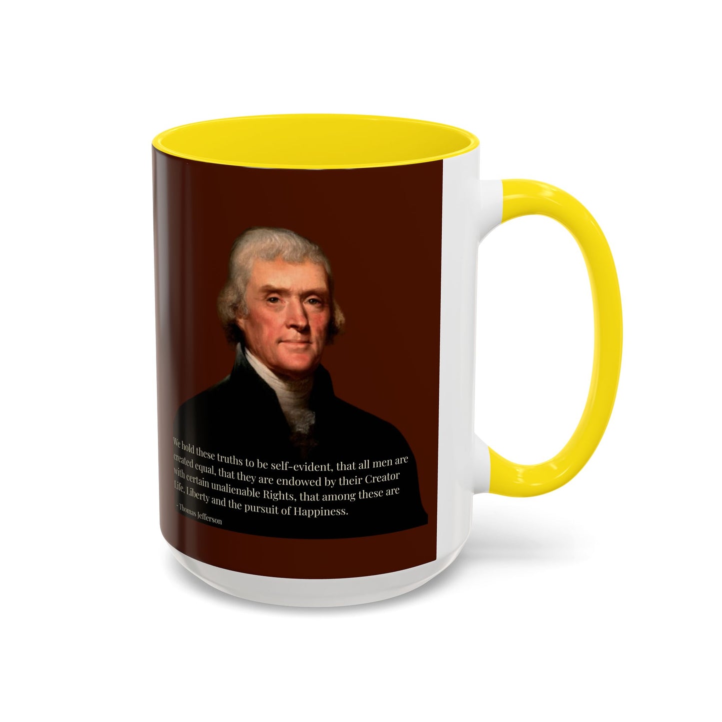 We hold these truths to be self-evident Brown Accent Mug by theGreenDragonTavern.shop