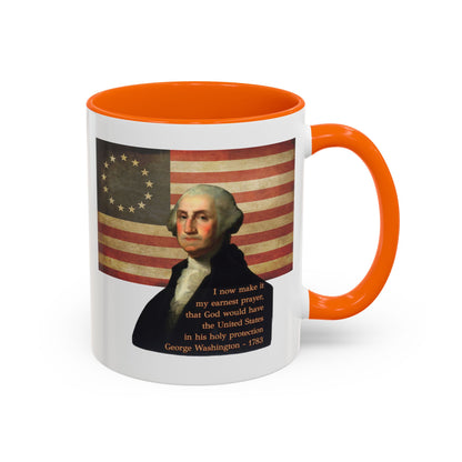 Washington's Earnest Prayer White Accent Mug by theGreenDragonTavern.shop