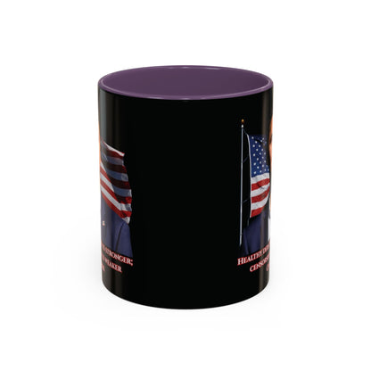 Charlie Kirk, Healthy Debate Black Accent Mug by theGreenDragonTavern.shop