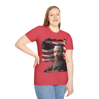 "I Have a Dream" MLKJr Light colors Unisex T-Shirt by theGreenDragonTavern.shop