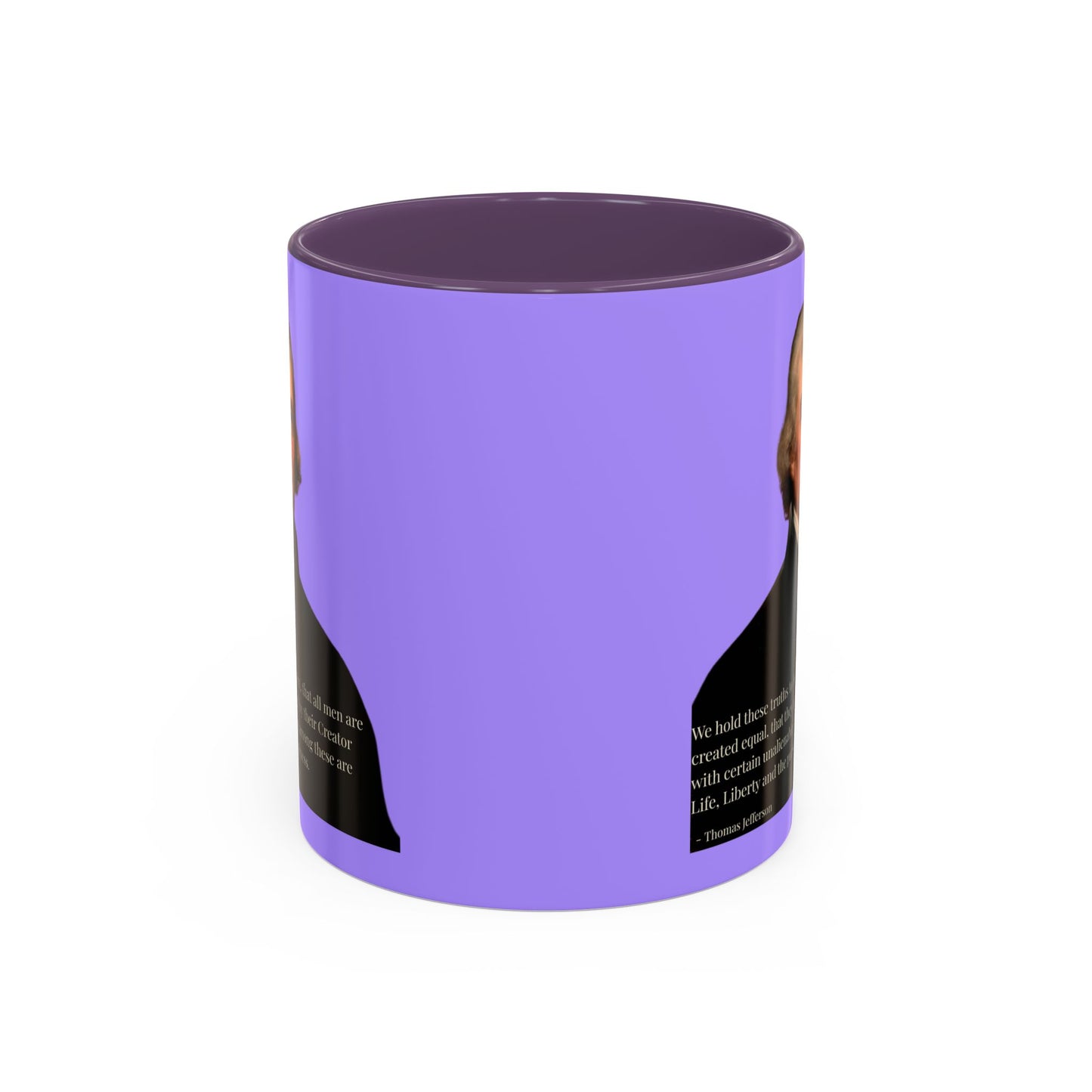 We hold these truths to be self-evident Light Purple Accent Mug by theGreenDragonTavern.shop