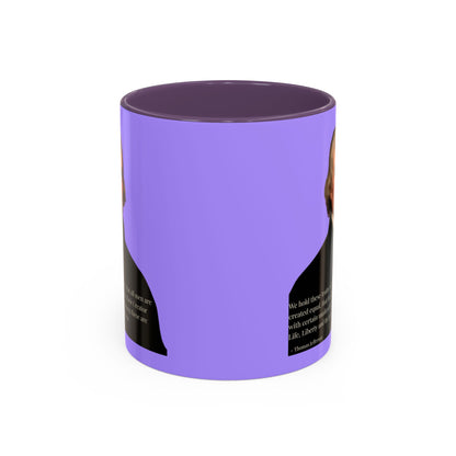 We hold these truths to be self-evident Light Purple Accent Mug by theGreenDragonTavern.shop