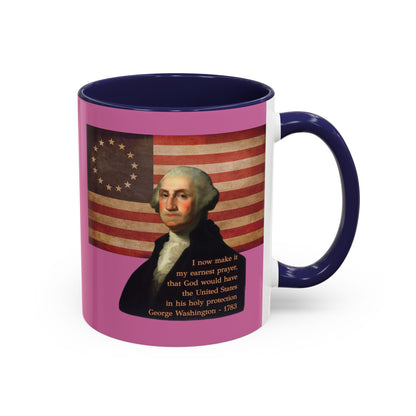 Washington's Earnest Prayer Pink Accent Mug by theGreenDragonTavern.shop