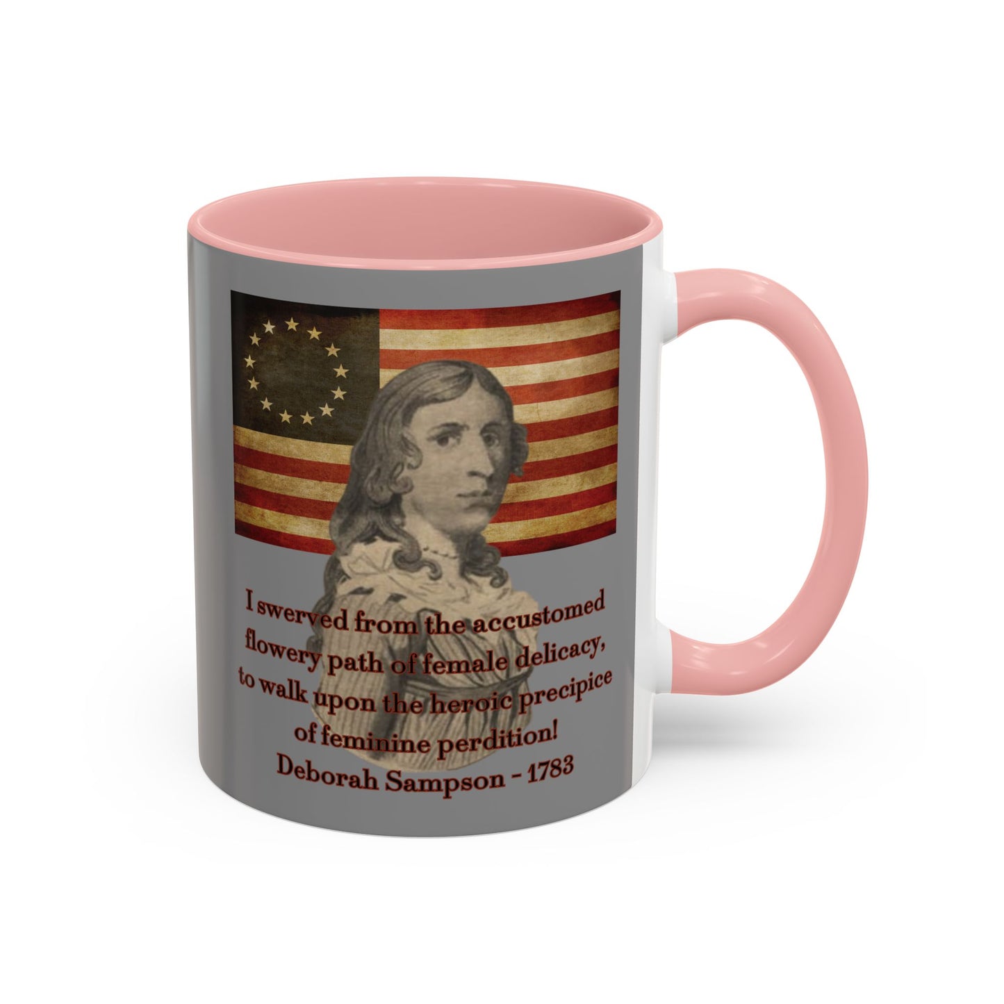Deborah Sampson, America's Mulan Grey Accent Mug by theGreenDragonTavern.shop