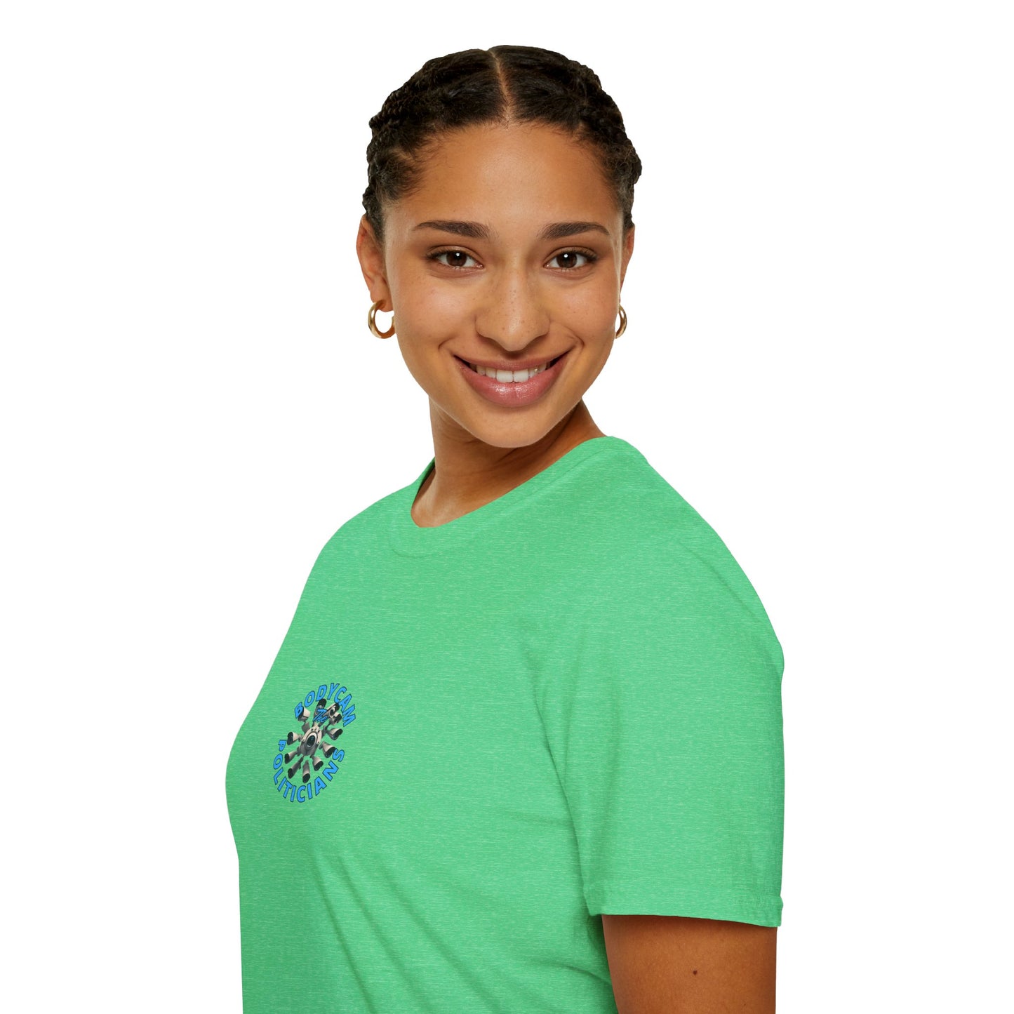2-sided, Bodycam the Politicians Cameras Dark colors Unisex T-Shirt by theGreenDragonTavern.shop