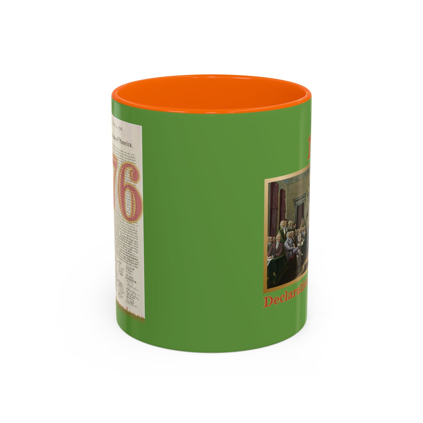 Declaration of Independence Green Accent Mug by theGreenDragonTavern.shop