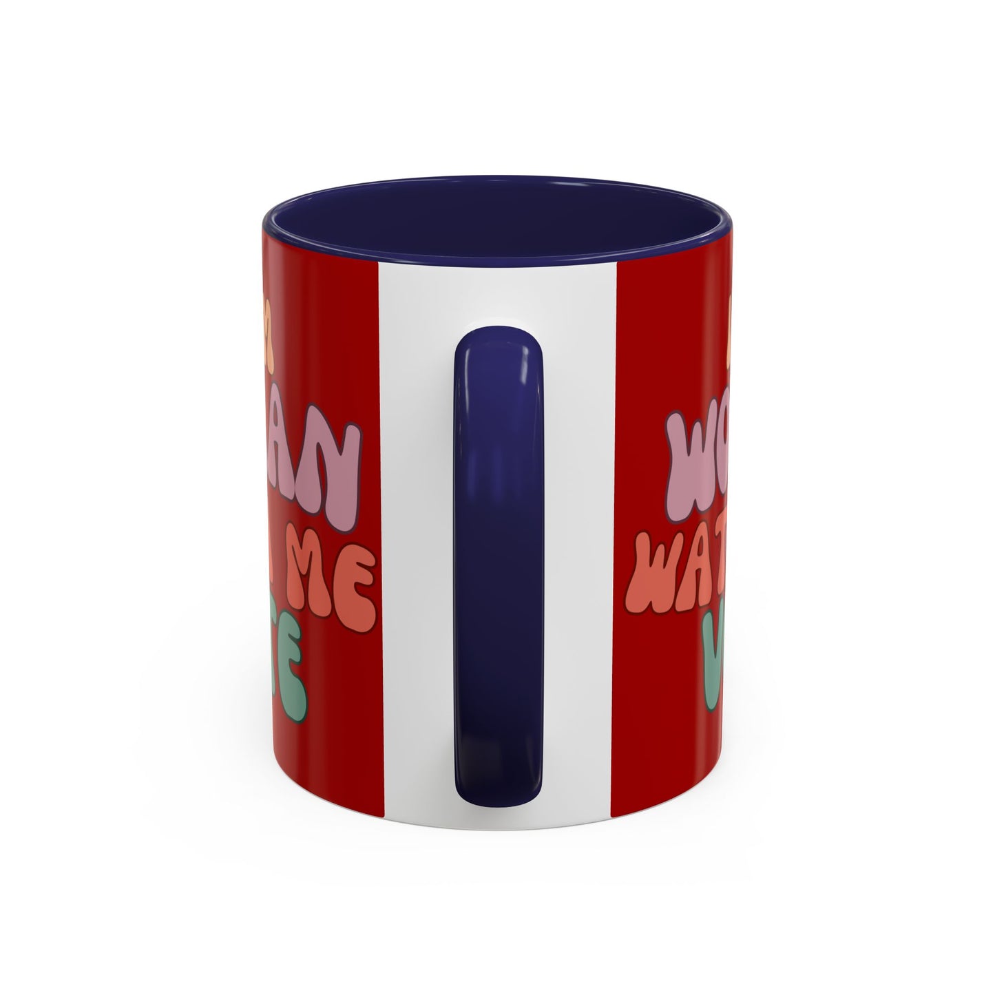 I Am Woman Watch Me Vote Red Accent Mug by theGreenDragonTavern.shop