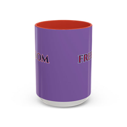 Freedom, Light Purple Accent Mug by theGreenDragonTavern.shop