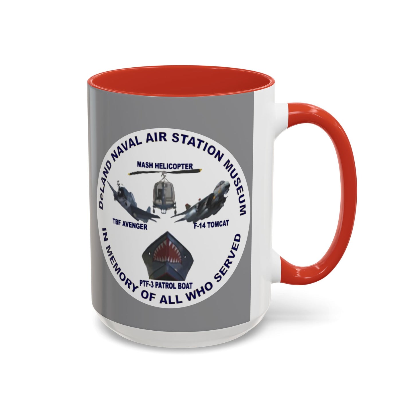 DNASM 2-sided, Founding & Student Art w/WhiteBG Grey Accent Mug by theGreenDragonTavern.shop