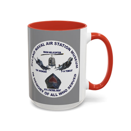 DNASM 2-sided, Founding & Student Art w/WhiteBG Grey Accent Mug by theGreenDragonTavern.shop