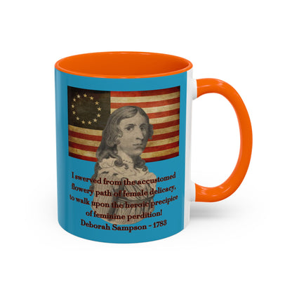 Deborah Sampson, America's Mulan Turquoise Accent Mug by theGreenDragonTavern.shop