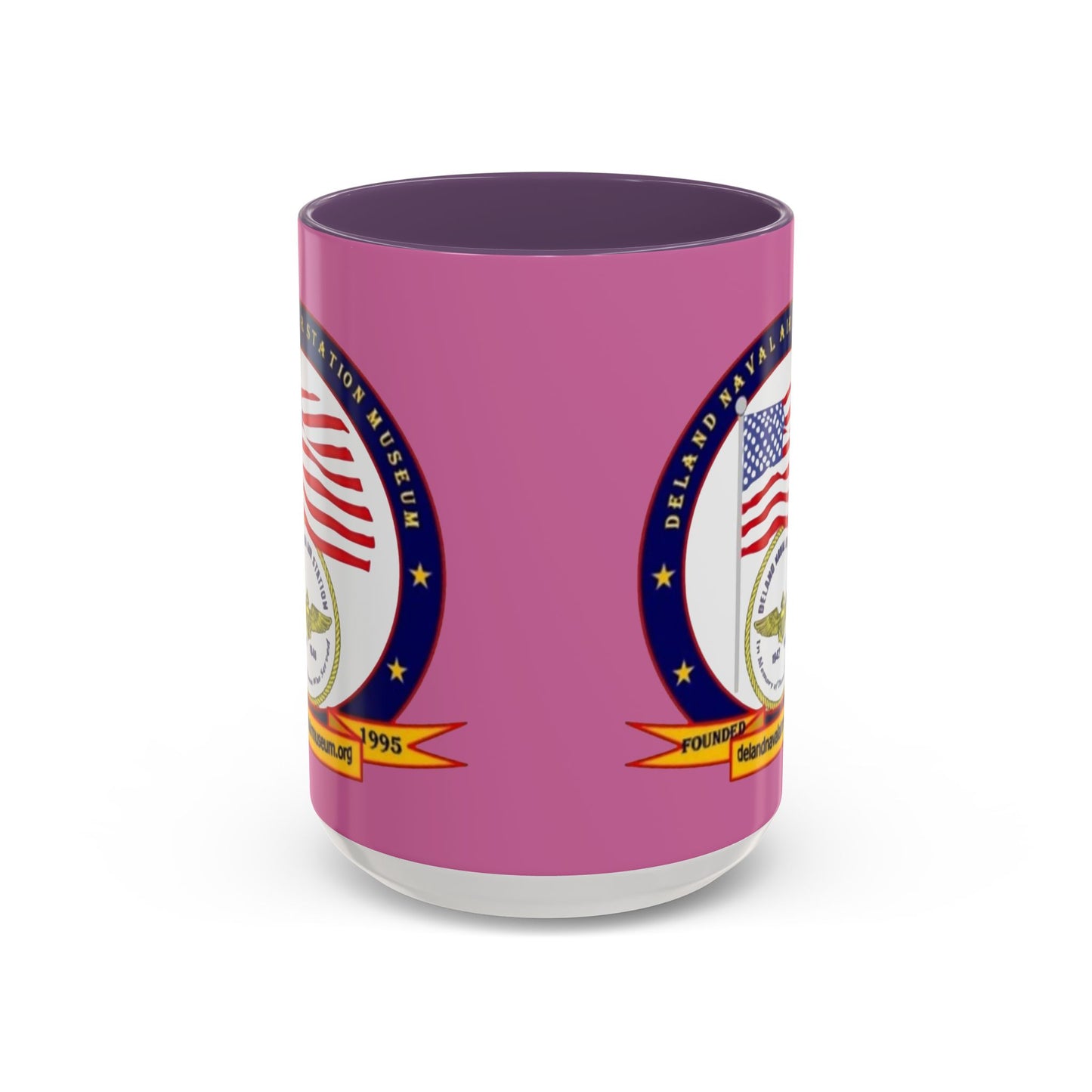 DeLand Naval Air Station Museum Pink Accent Mug by theGreenDragonTavern.shop