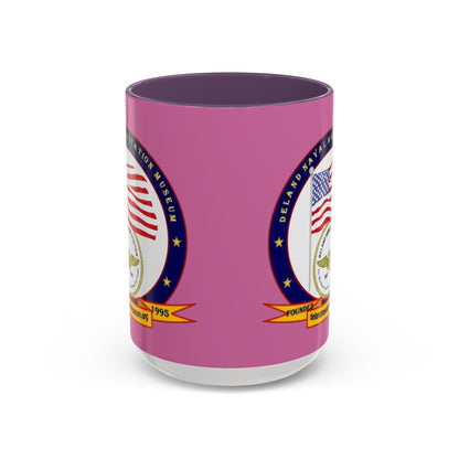 DeLand Naval Air Station Museum Pink Accent Mug by theGreenDragonTavern.shop