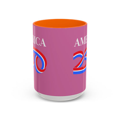 America 250 Pink Accent Mug by theGreenDragonTavern.shop