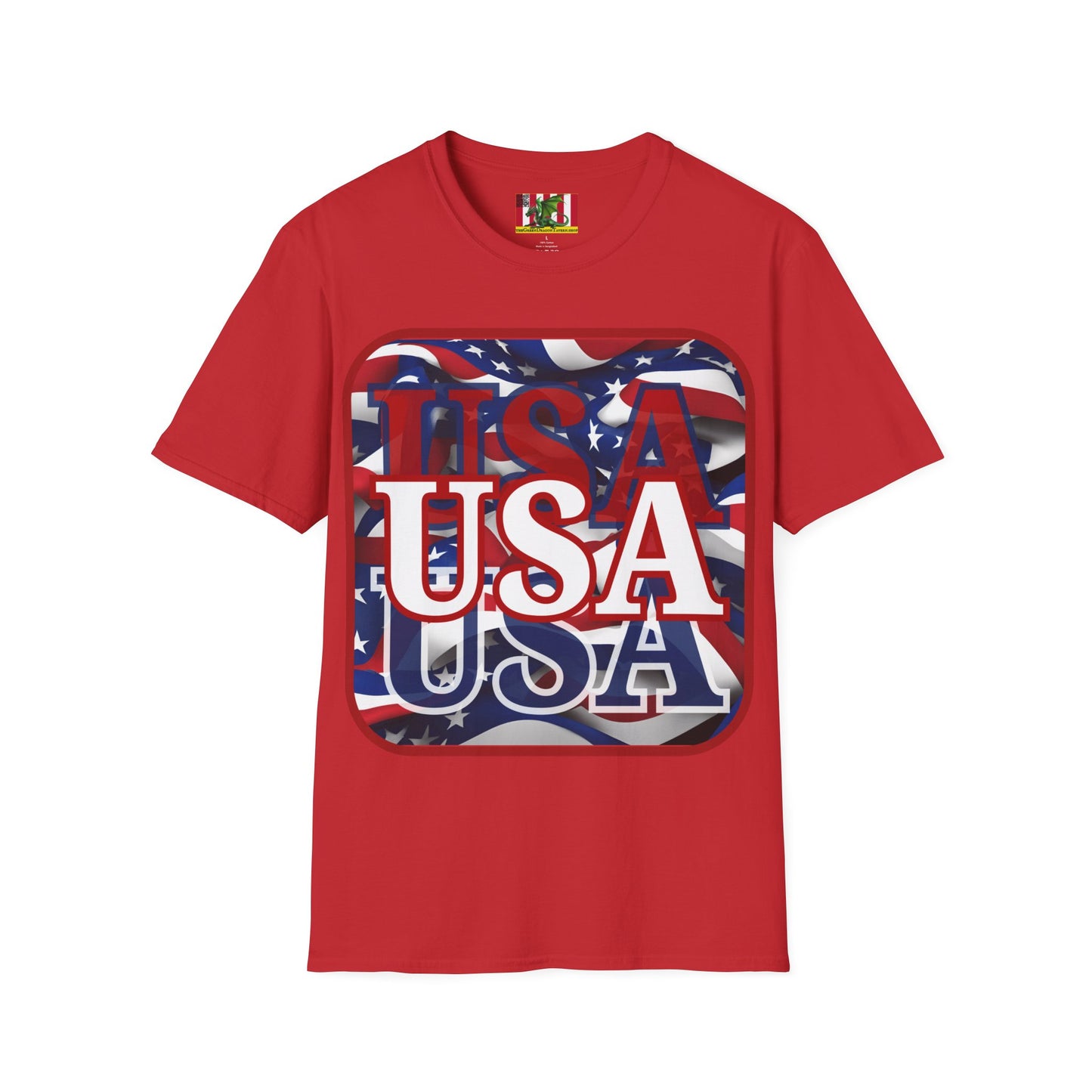 Red WHITE and Blue USA Patriot Light colors Unisex T-Shirt by theGreenDragonTavern.shop