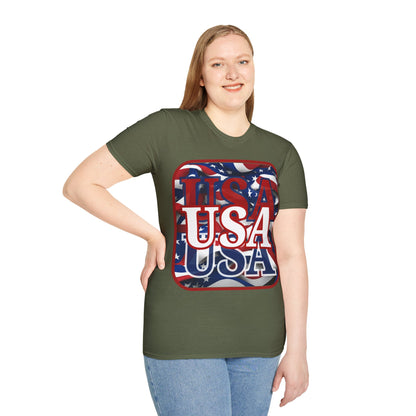 Red WHITE and Blue USA Patriot Dark colors Unisex T-Shirt by theGreenDragonTavern.shop