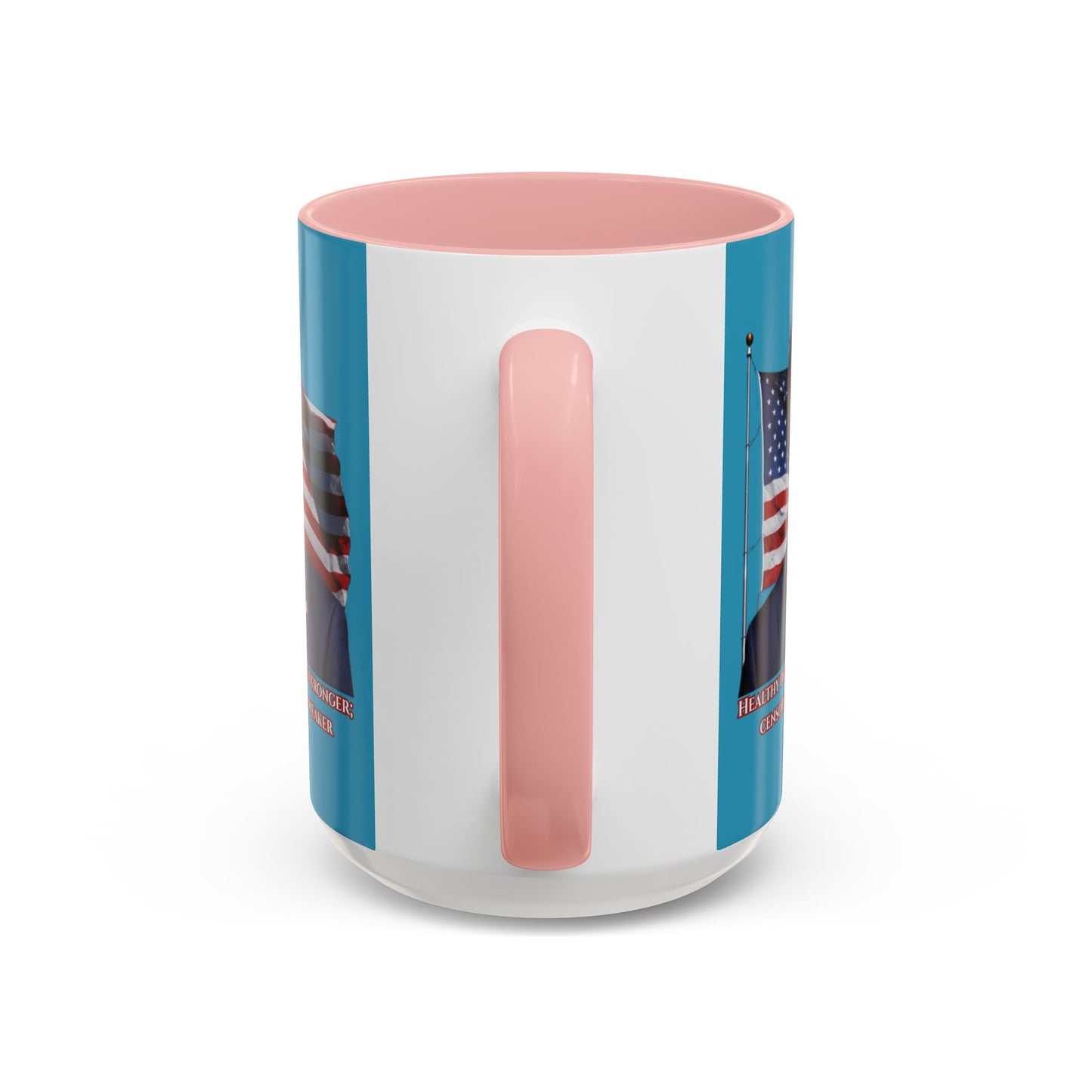 Charlie Kirk, Healthy Debate Turquoise Accent Mug by theGreenDragonTavern.shop