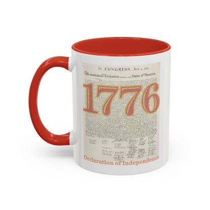 Declaration of Independence White Accent Mug by theGreenDragonTavern.shop