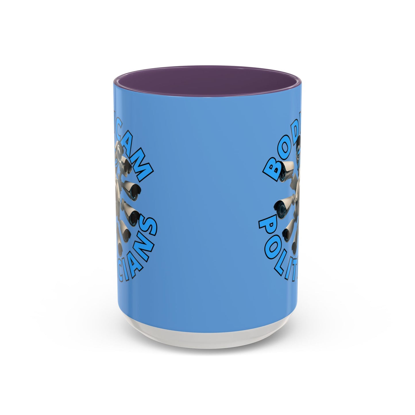 Bodycam the Politicians Cameras Blue Accent Mug by theGreenDragonTavern.shop
