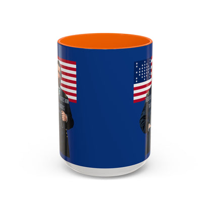 "Traitors and Patriots" Ulysses Grant Dark Blue Accent Mug by theGreenDragonTavern.shop