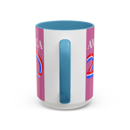 America 250 Pink Accent Mug by theGreenDragonTavern.shop