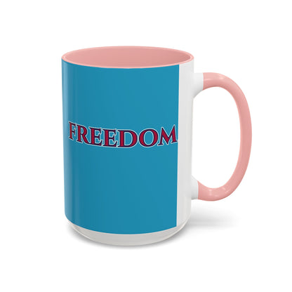 Freedom, Turquoise Accent Mug by theGreenDragonTavern.shop