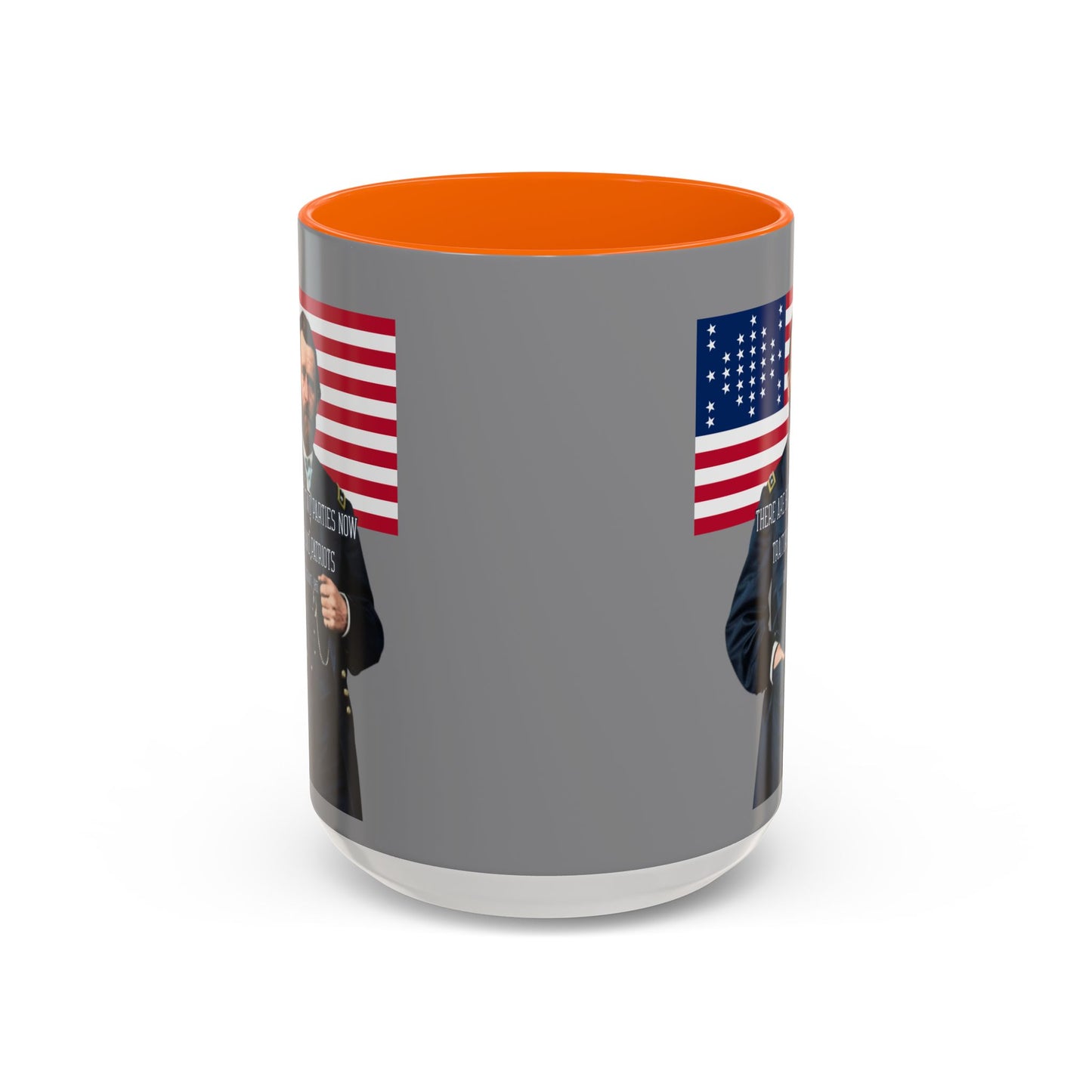 "Traitors and Patriots" Ulysses Grant Grey Accent Mug by theGreenDragonTavern.shop