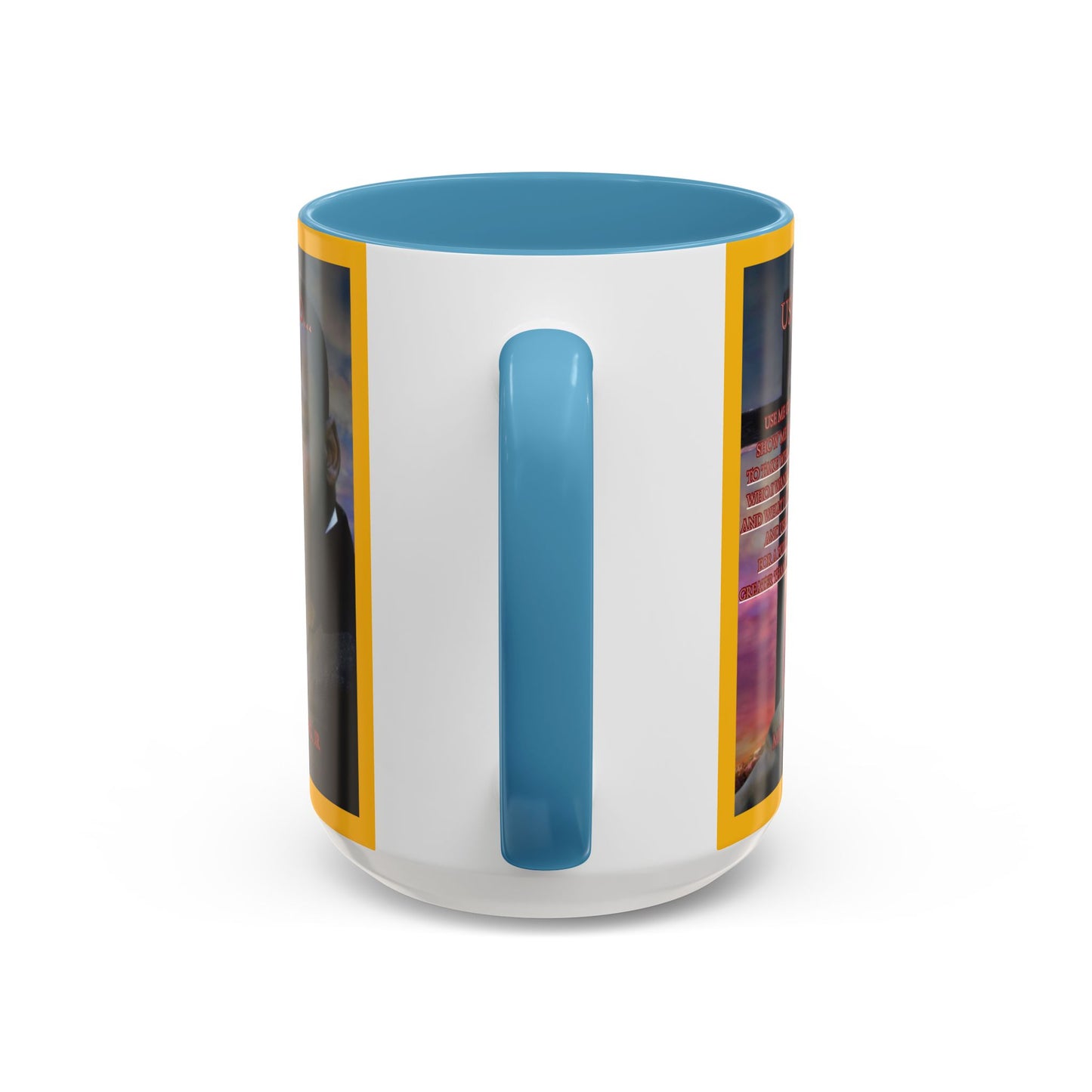 Use Me God, MLK Jr Yellow Accent Mug by theGreenDragonTavern.shop