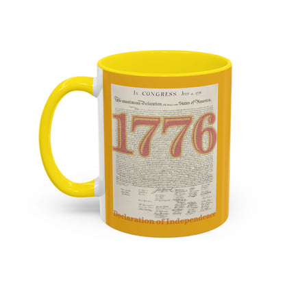 Declaration of Independence Yellow Accent Mug by theGreenDragonTavern.shop