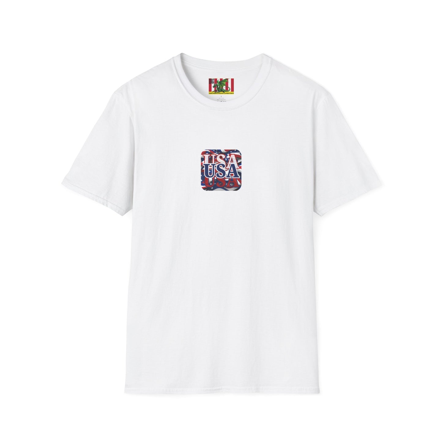 2-sided, Red White and BLUE USA Patriot Light colors Unisex T-Shirt by theGreenDragonTavern.shop