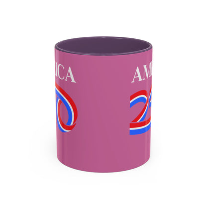America 250 Pink Accent Mug by theGreenDragonTavern.shop