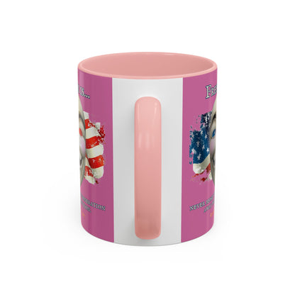 Ronald Reagan Freedom Vendetta Pink Accent Mug by theGreenDragonTavern.shop