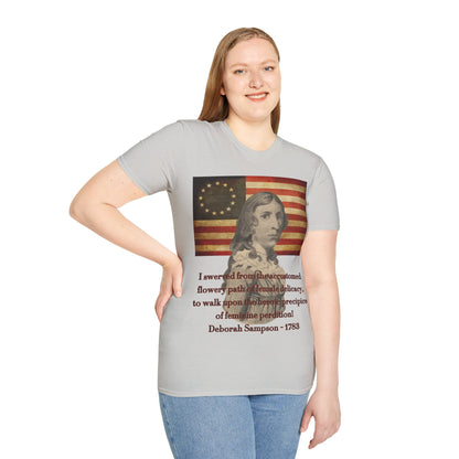 Deborah Sampson, America's Mulan Light colors Unisex T-Shirt by theGreenDragonTavern.shop