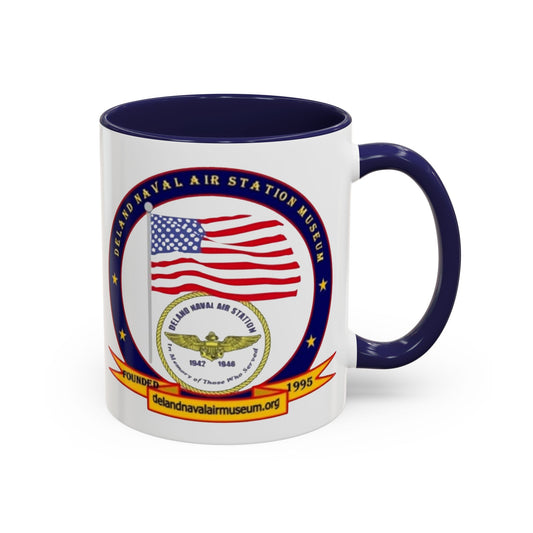 DeLand Naval Air Station Museum White Accent Mug by theGreenDragonTavern.shop