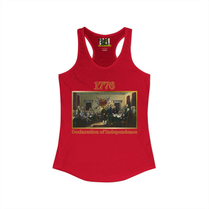 Declaration of Independence Women's Racerback Tank Top by theGreenDragonTavern.shop