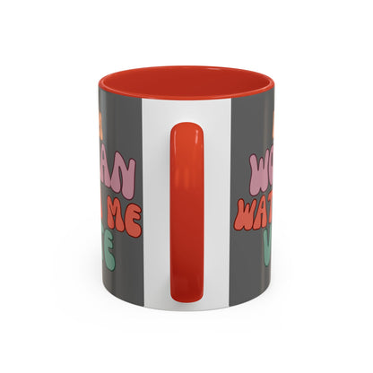 I Am Woman Watch Me Vote Grey Accent Mug by theGreenDragonTavern.shop