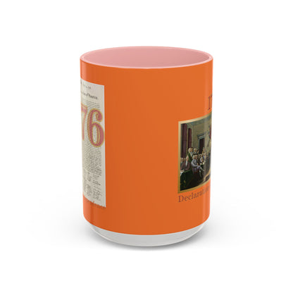 Declaration of Independence Orange Accent Mug by theGreenDragonTavern.shop