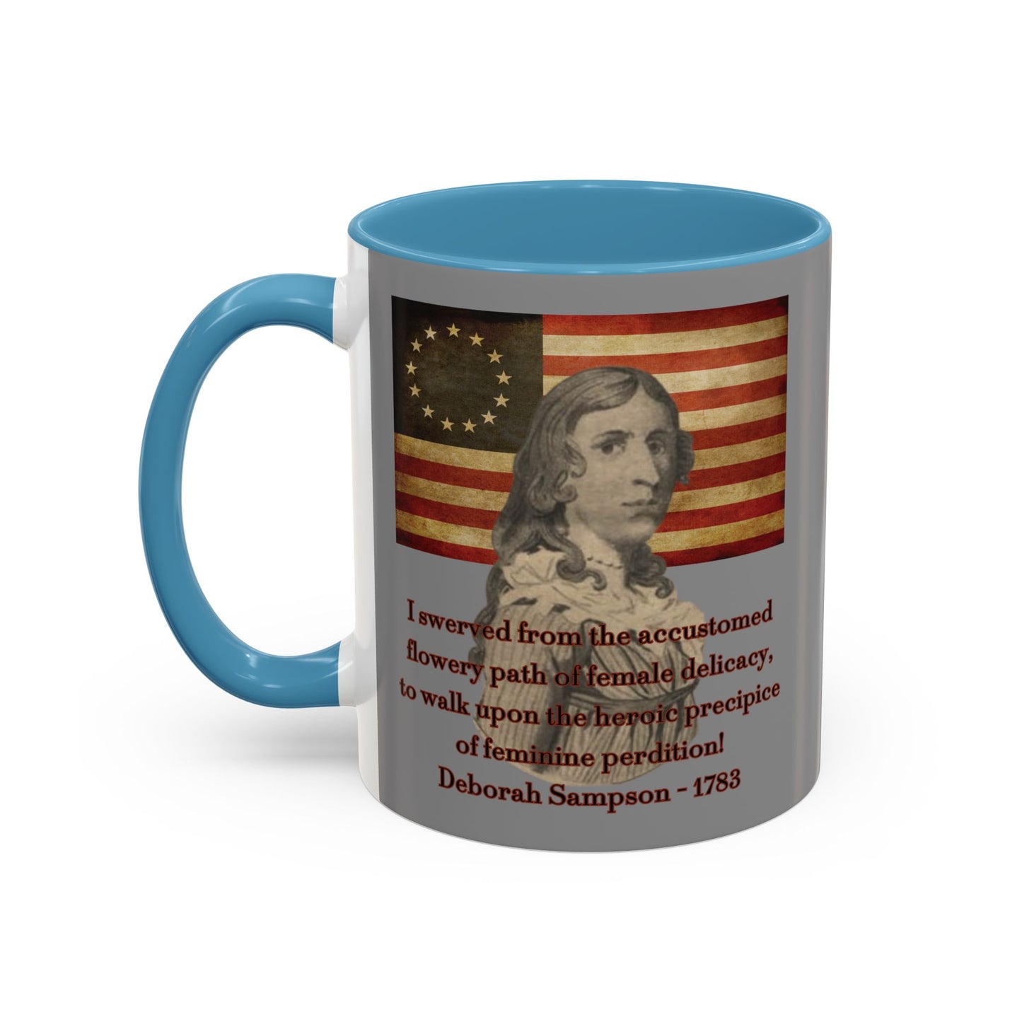 Deborah Sampson, America's Mulan Grey Accent Mug by theGreenDragonTavern.shop