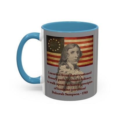 Deborah Sampson, America's Mulan Grey Accent Mug by theGreenDragonTavern.shop
