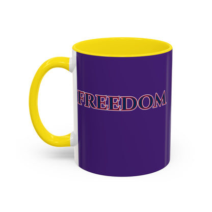 Freedom, Dark Purple Accent Mug by theGreenDragonTavern.shop