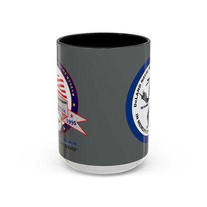 DNASM 2-sided, Founding & Student Art w/Navy Ring Grey Accent Mug by theGreenDragonTavern.shop